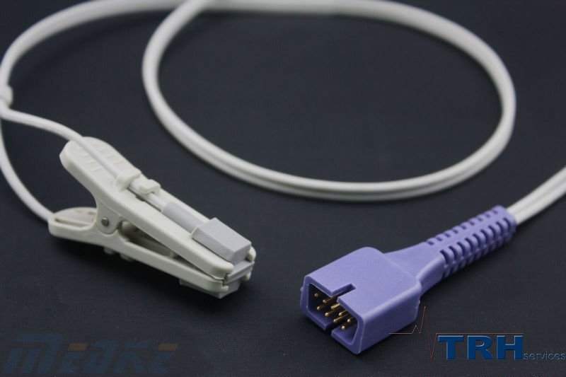 Pulse Oximeter Probe for Nellcor; Veterinary Ear Clip 3ft. TRH Services