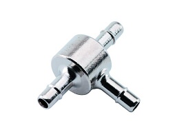 Dental Fitting - Tee - 1/16" barb metal chrome