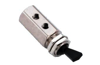 Dental - Toggle Routing "Selector" Valve Hex Body - Routing Valve - Black