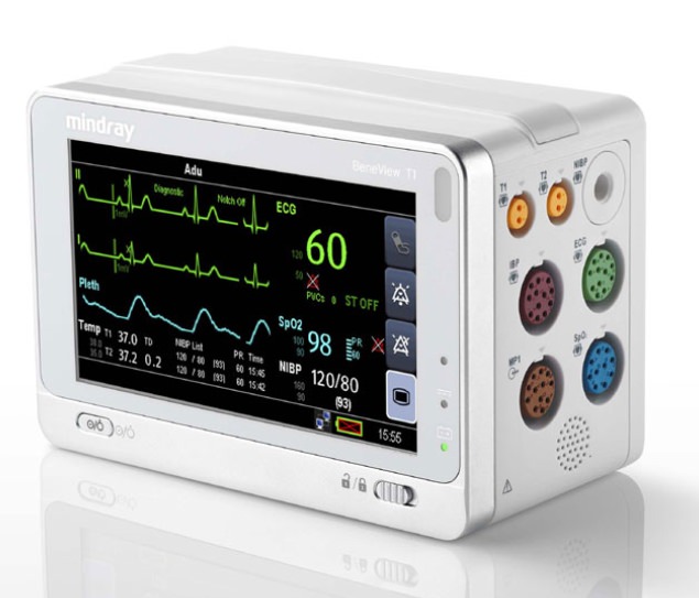Patient Monitor Mindray T1 Patient Monitor Oximax dual TEMP RESP 5Ghz Wireless ECG Advanced Arrythmia