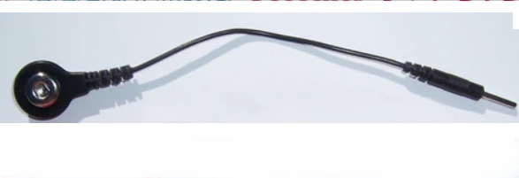 Physiotherapy Lead Wires "BLACK" MALE SNAP TO 0.080 PIN CONVERTER