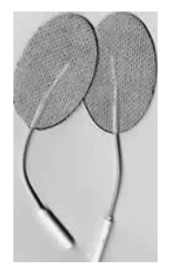 Physiotherapy Electrodes Oval Pigtail Electrodes 1.5" x 2.5" (2.8cm x 6cm)