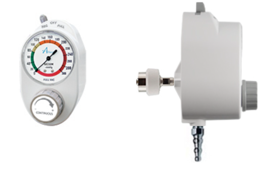 Medical Gas Systems Regulators Amico Scout Series Continuous 3 Mode Regulator Analog ISO Tubing nipple DISS Hex nut