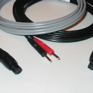 Physiotherapy Lead Wires 72" 2-COND BOND GREY QUAD .040" SOCKETS DUAL PINS BLK RED to BLK