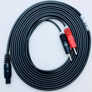 Physiotherapy Lead Wires 72" 2-COND BOND BLACK QUAD .040" SOCKETS DUAL PIN FLAT STYLE