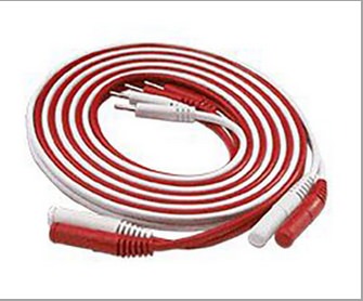 Lead Wire Richmar dual shielded red cable with red and white connectors
