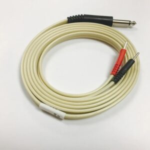 Physiotherapy Lead Wires CDN 1/4" MONO DUAL PINS RED 72" GREY LEAD