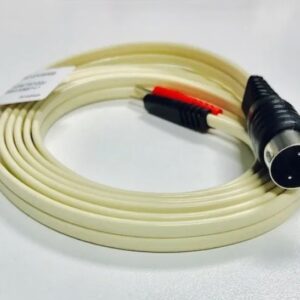 Physiotherapy Lead Wires 72" IVORY LEAD 3PIN DIN to DUAL BLACK PINS