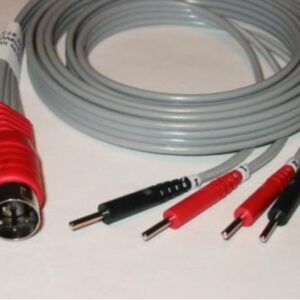 Physiotherapy Lead Wires 72" LEAD CHANNELS MARKED AS 1 and 2 ENRAF 4-PIN DIN to FOUR PINS