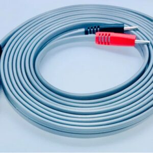 Physiotherapy Lead Wires CHATTANOOGA LOW VOLTAGE 120" GREY LEAD 4 PIN DIN to DUAL BLACK RED PIN