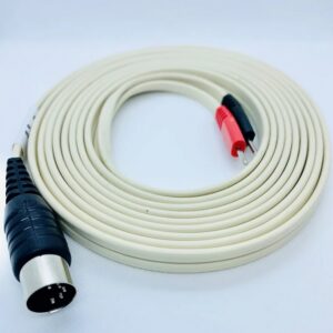 Physiotherapy Lead Wires 72" LEADS 5 PIN DIN TO DUAL 0.082" PINS BLACK